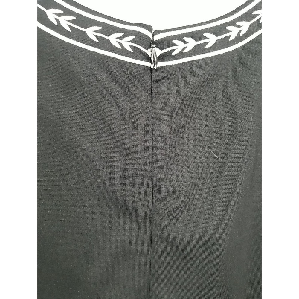 Fleur By David Rodriguez Womens Floral Short‎ Sleeve Embroidered Black Dress 12 - Picture 7 of 7